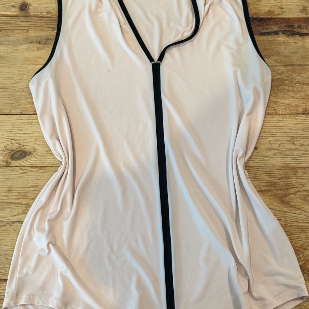 Calvin Klein Cream Top with Black Edging